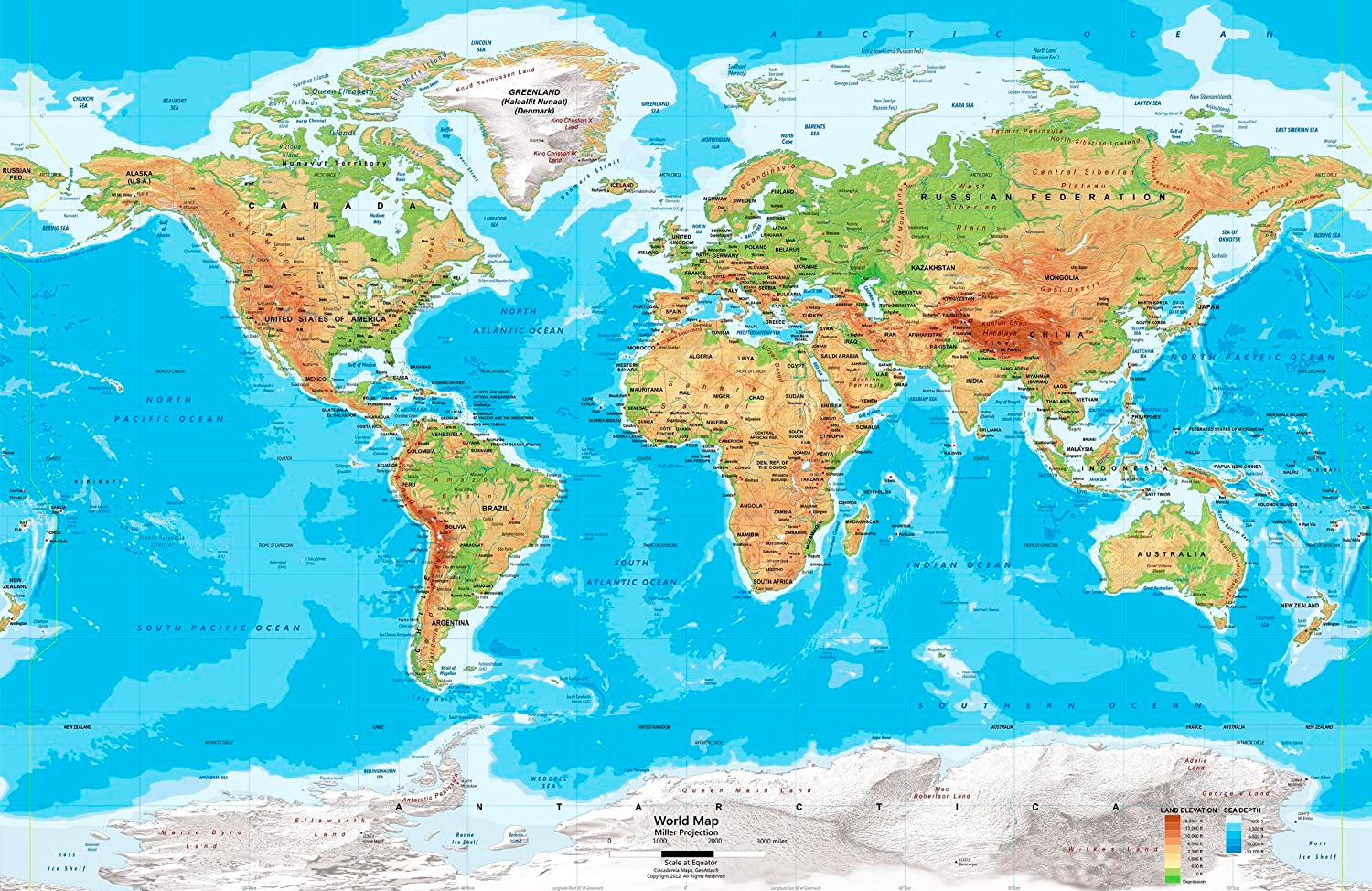 Mapamundi Fisico Los Mejores Mapas Fisicos Del Mundo Images