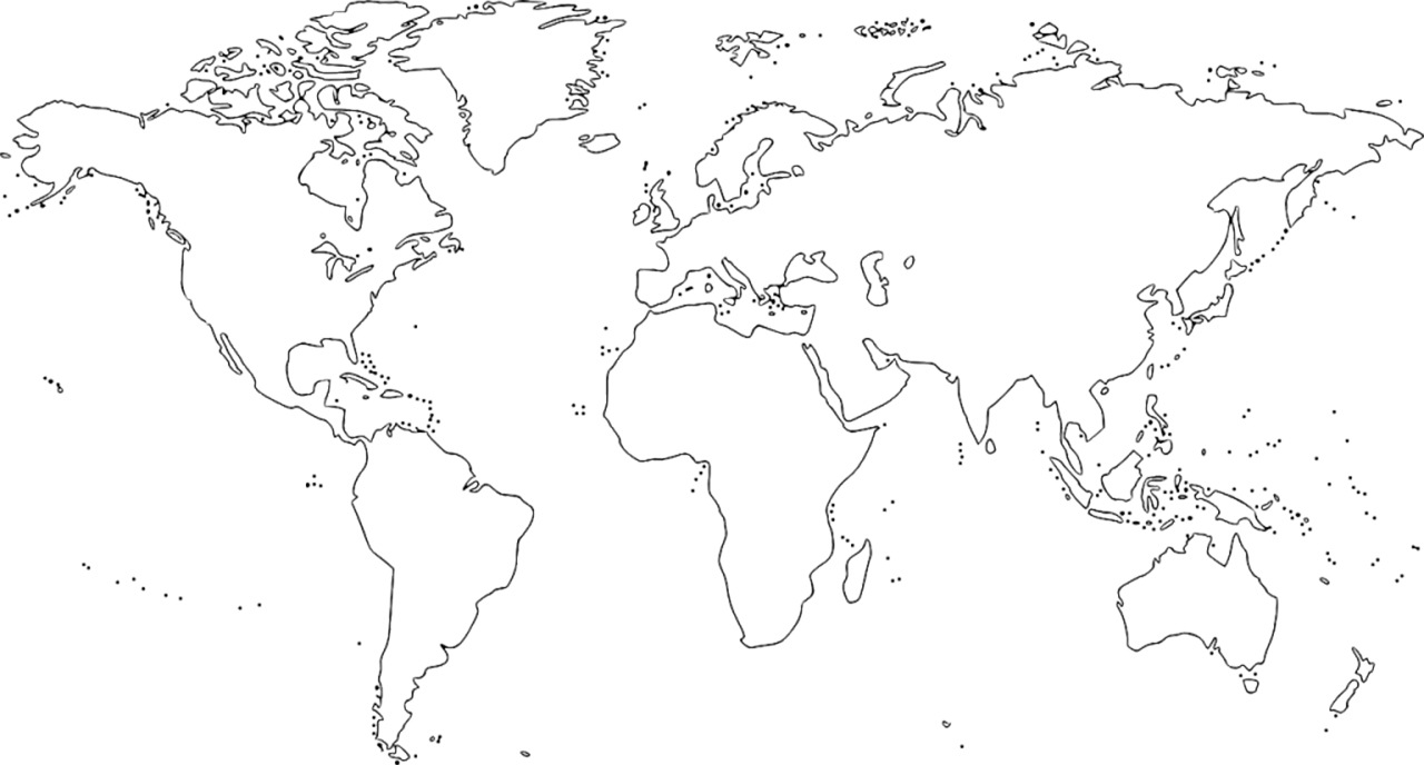 mapa fisico en blanco y negro