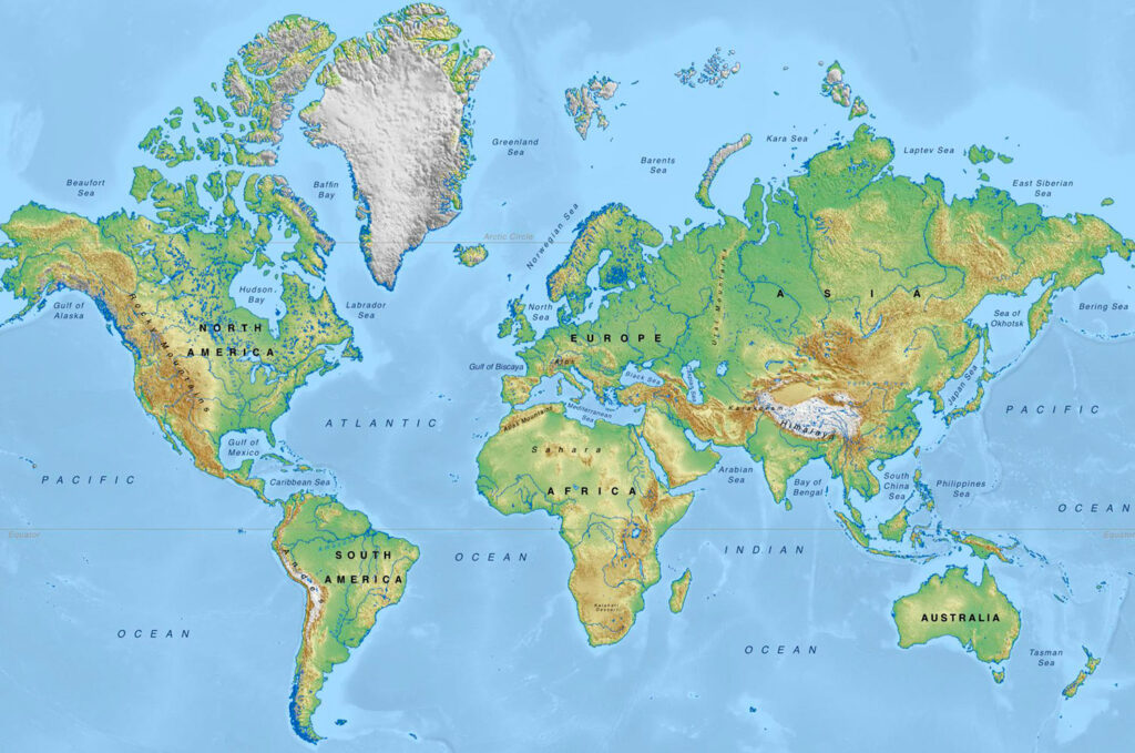 mapa fisico para imprimir