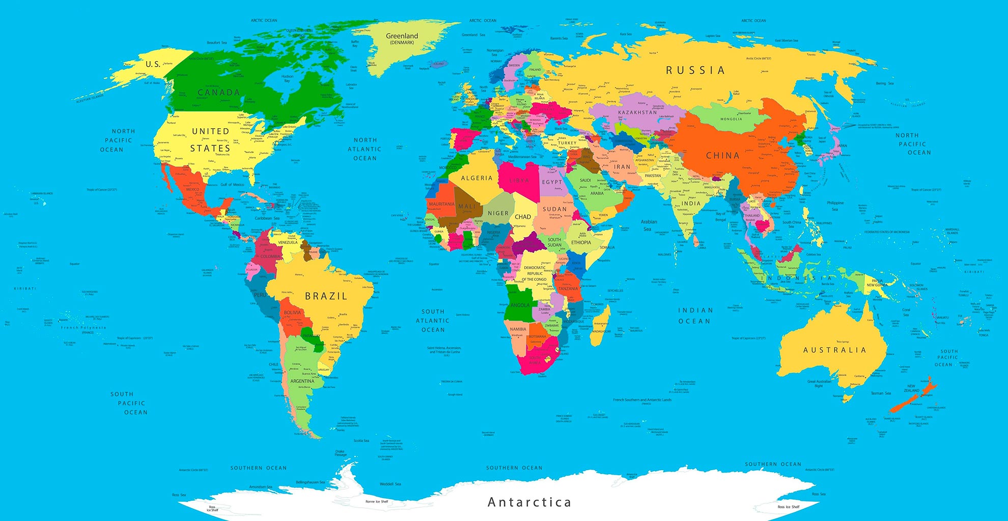 Mapamundi político con países en español: ¿Cuál es el más buscado