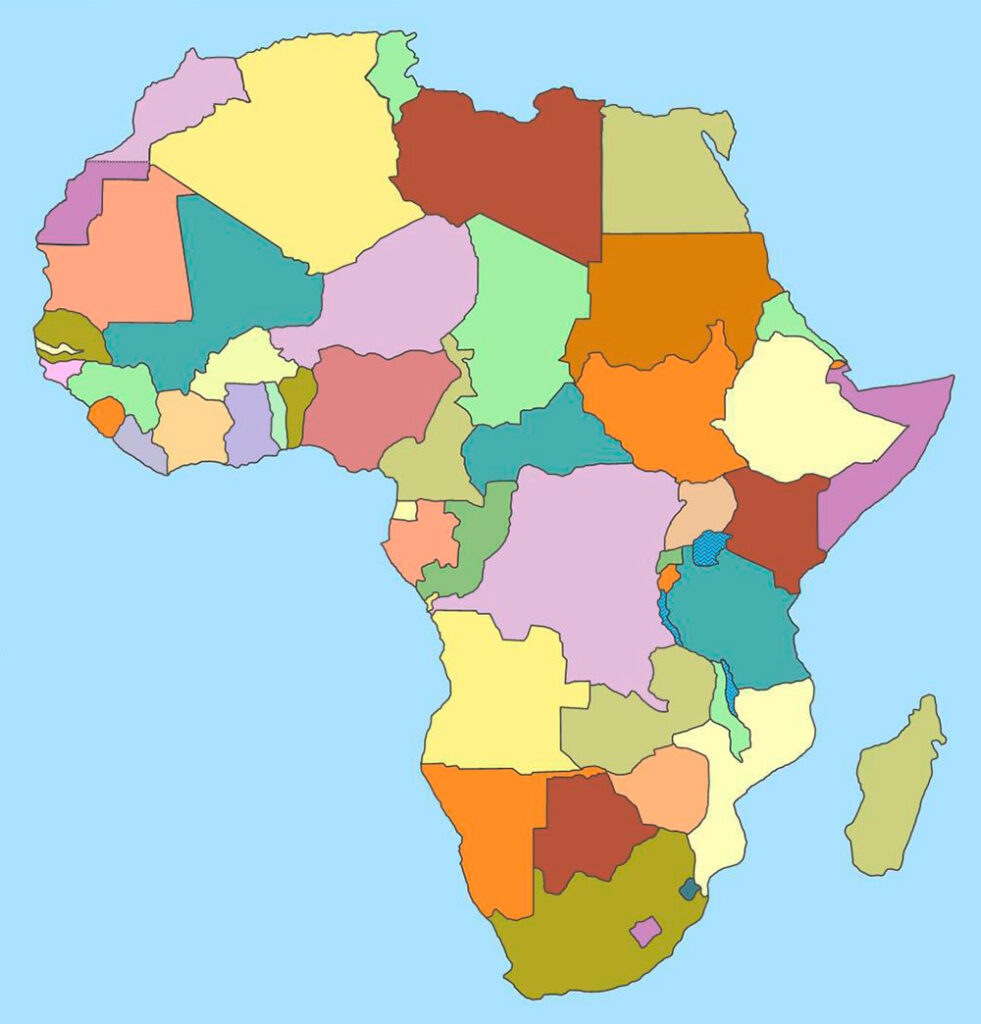 mapa de Africa para imprimir