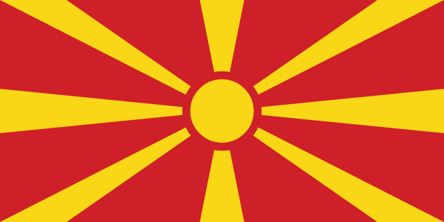 Bandera de Macedonia del norte