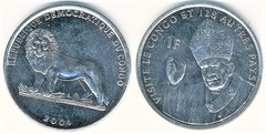 Moneda de Republica Democratica del Congo