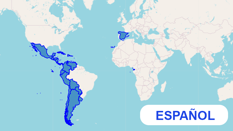 Países donde se habla español, el cuarto idioma más hablado del mundo y la segunda lengua con más hablantes nativos