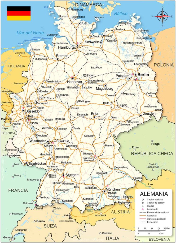 Mapa de Alemania