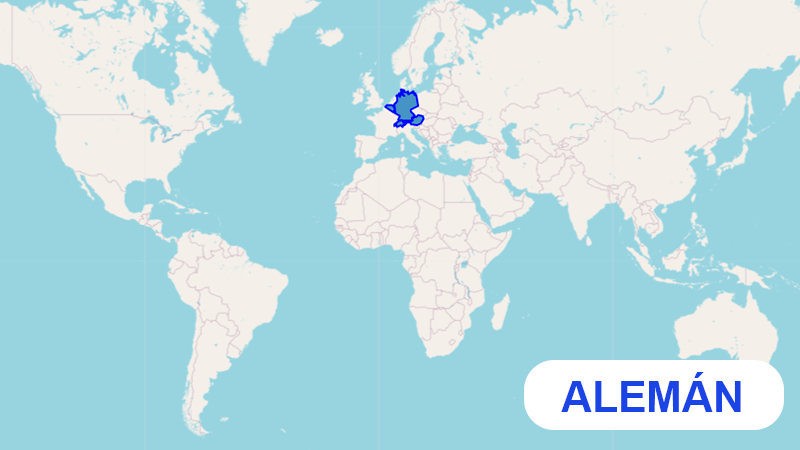 Países donde se habla alemán, destacando entre las principales lenguas mundiales