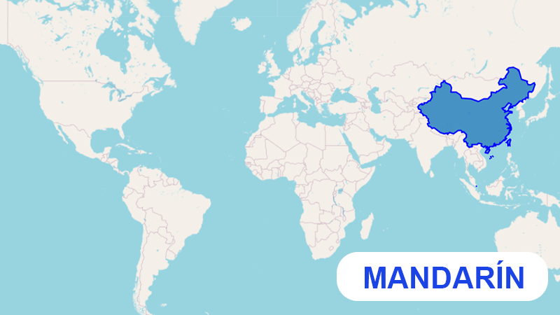 Países donde se habla chino mandarín, el segundo idioma más hablado del mundo y la primera lengua con más hablantes nativos