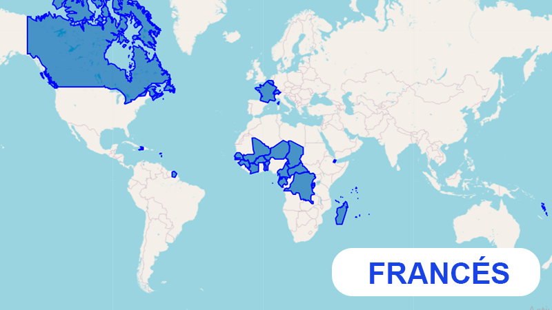 Países donde se habla francés, el quinto idioma más hablado del mundo