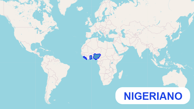 Países donde se habla pidgin nigeriano, destacándose entre las lenguas más populares en África