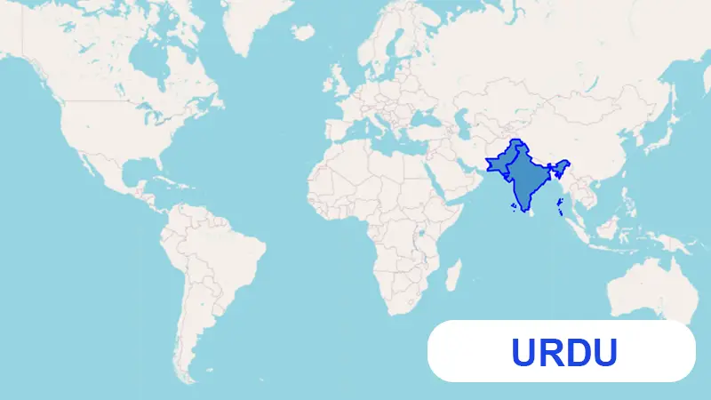 Países donde se habla urdu, el décimo idioma más hablado del mundo