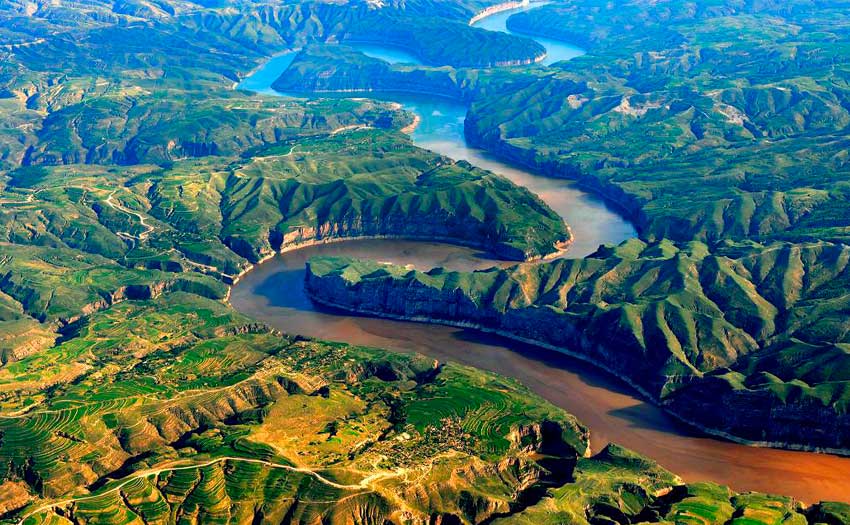 Río Amarillo, también llamado Huang He, es el sexto río más largo del mundo
