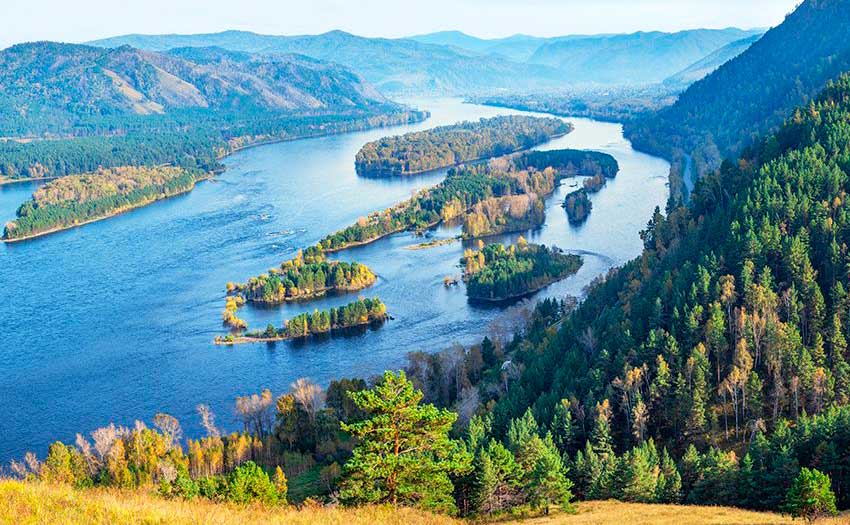 Río Yeniséi, el quinto río más largo del mundo