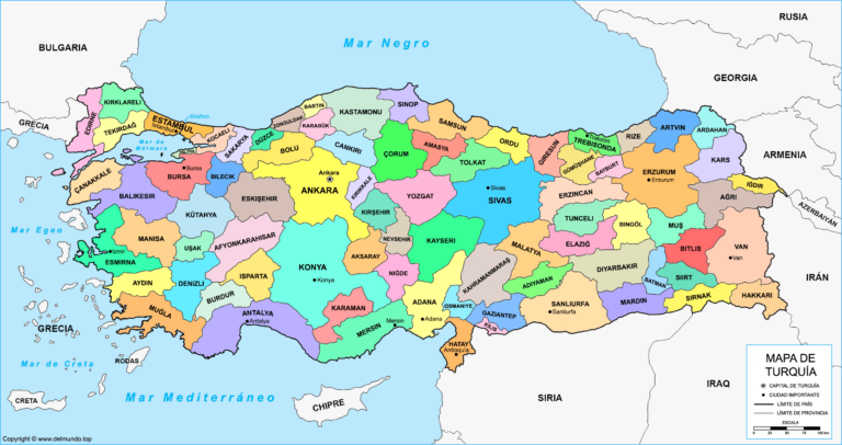 Mapa de Turquía