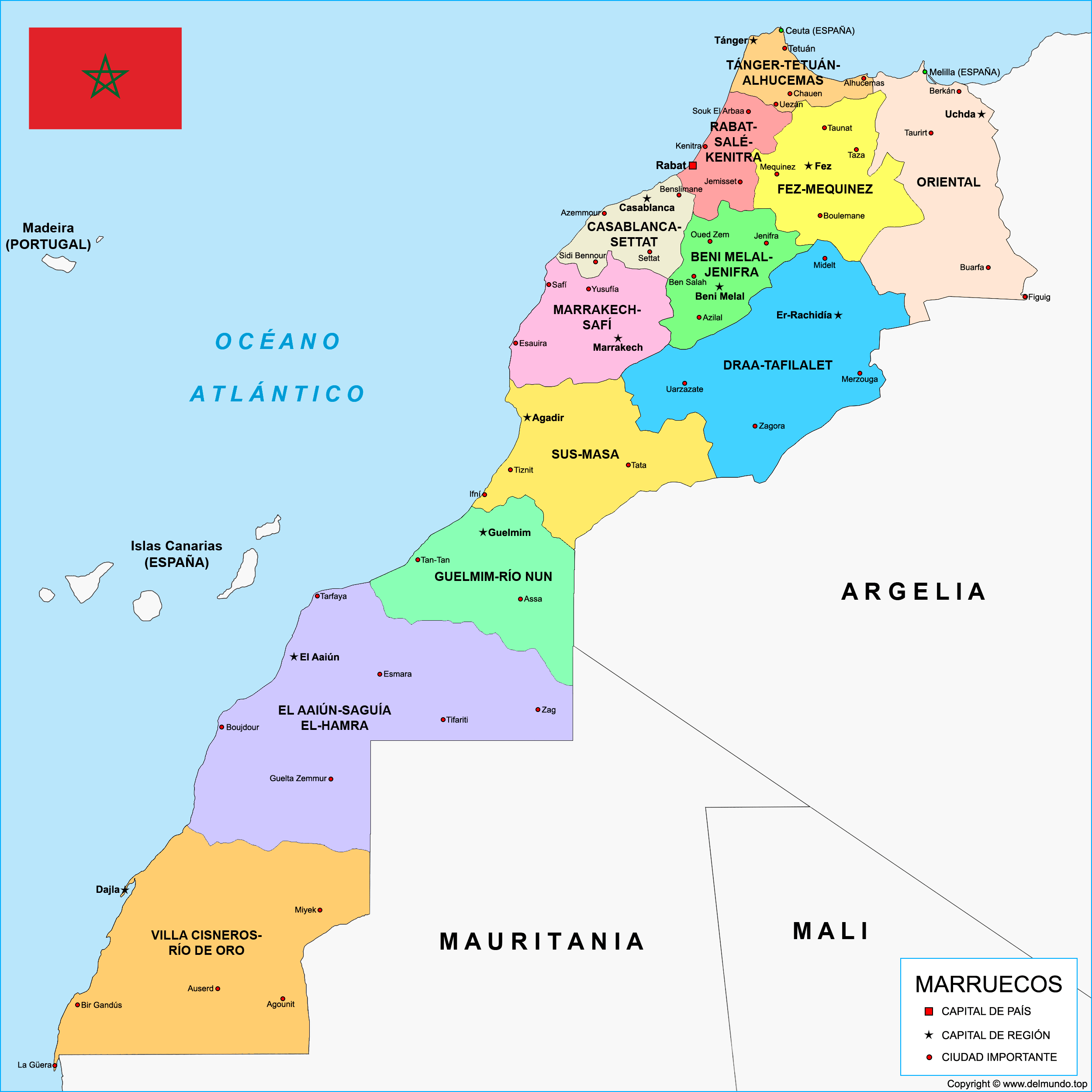 Mapa de Marruecos