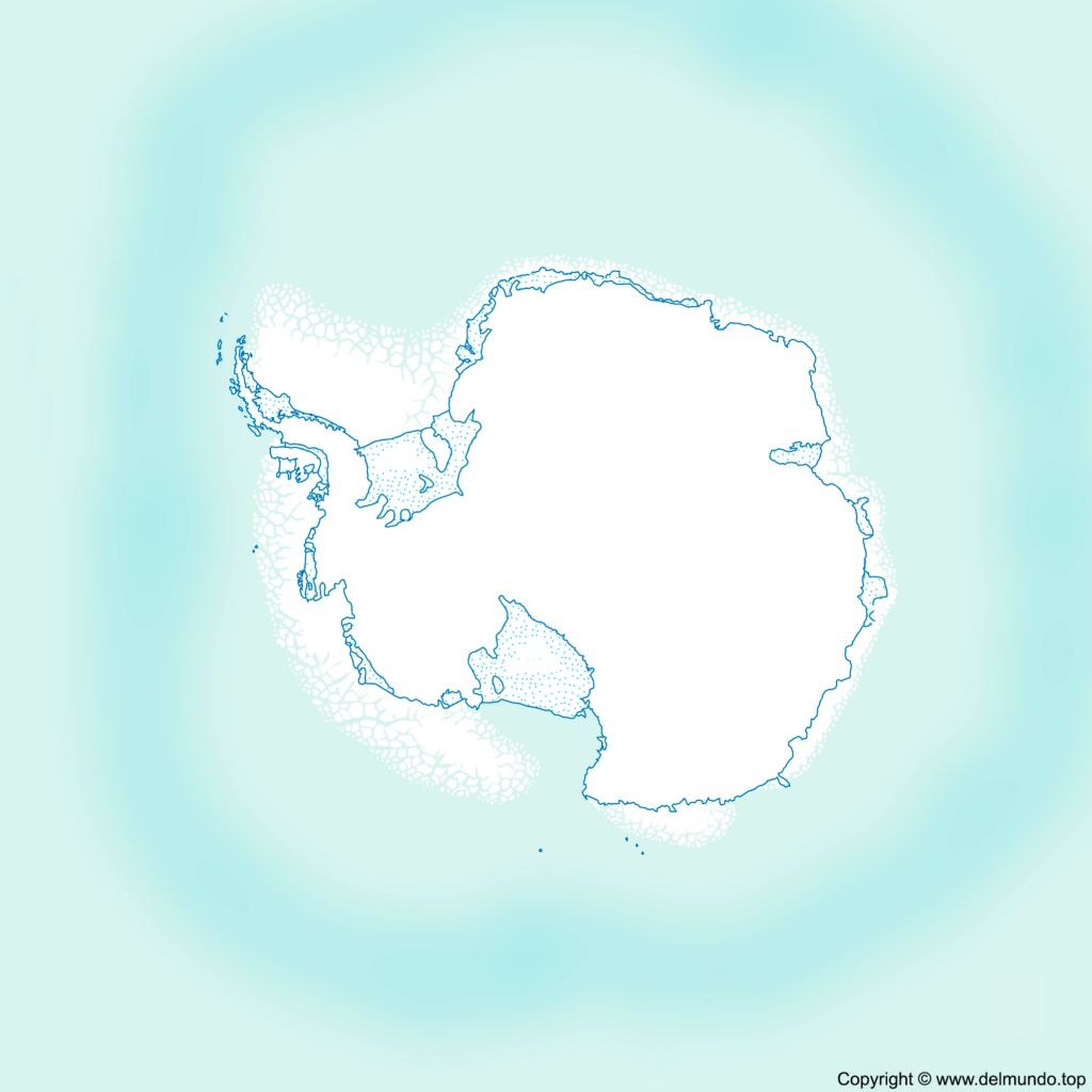 Mapa de la Antártida mudo