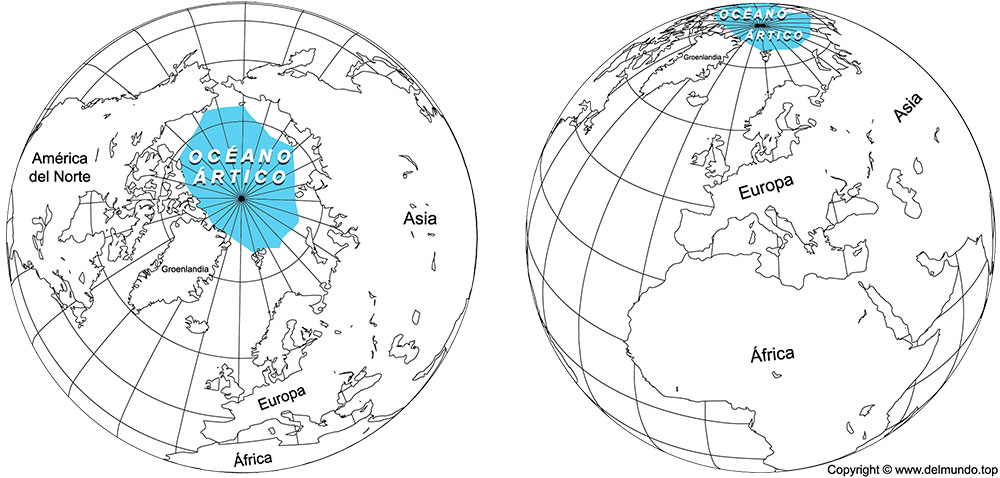 Mapa Océano Ártico