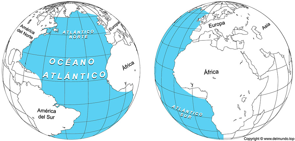 Mapa Océano Altlántico