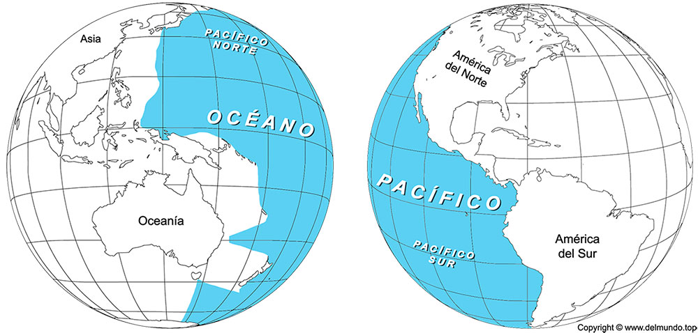 Mapa Océano Pacífico