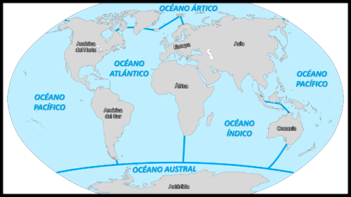Los 5 océanos del mundo