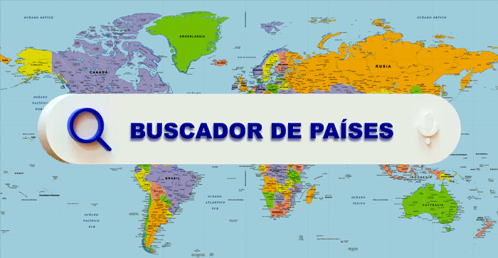 Buscador de países interactivo con mapa