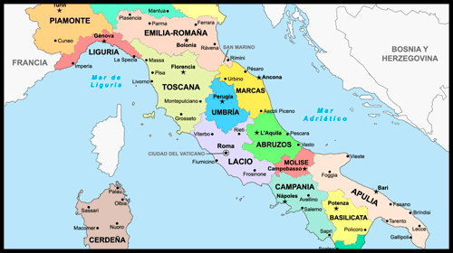 Mapa de Italia